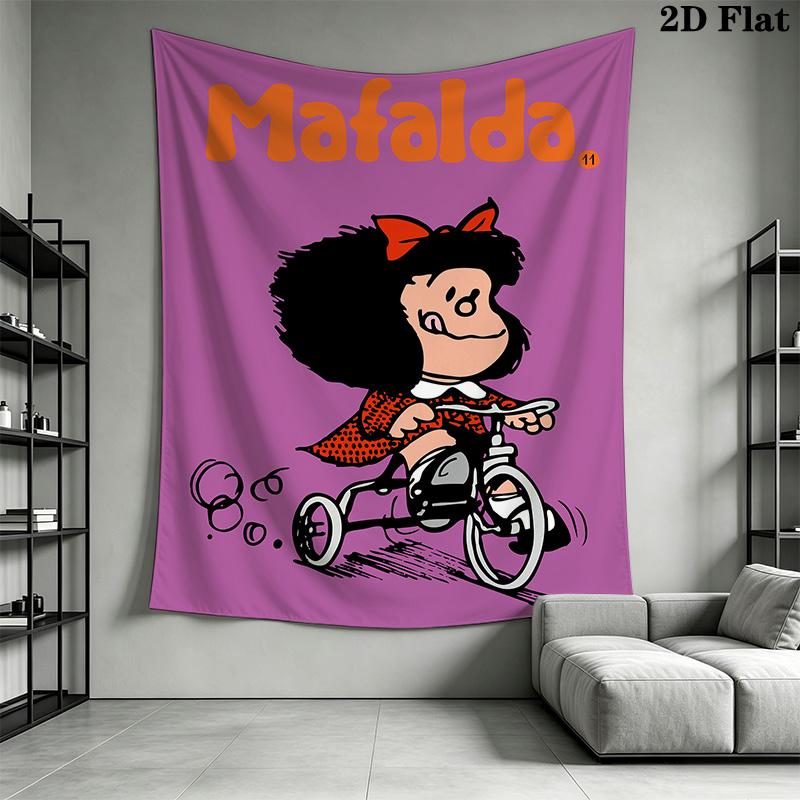 Mafalda Pattern Home Decor Tapestry, Wall Hanging, Decorative RV Wall Cloth.ZGT0914066