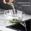 Yousheng Fruit Drain Basket with Removable Strainer Food Grade BPA Free Transparent Fruit Cleaning Bowl Kitchen Sink Food Catcher Drainer