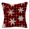 Christmas Cushion Cover Xmas Decorative Farmhouse Buffalo Check Pillowcase Holiday Party Decor Pillow Cover for Living Room Seat