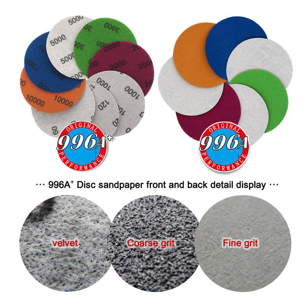 10PCS 3 Inch Silicon Carbide Sanding Discs Wet/Dry Sanding Sandpaper 240-10000 Grit Sanding Paper Set Abrasive Disc Tools