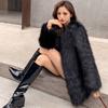 Imitation Fur Coat Women's Autumn and Winter New Imitation Fox Fur Coat Thickened Medium and Long Fur Coat Tide