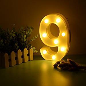 Wedding Decorative 26 Alphabet Name Letter LED Lights Luminous Number Lamp Romantic Theme Home Party Bedroom Decor Night Light