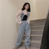 Women's Trendy Frog Button Mesh Cardigan: Slimming, Artistic Retro Long Sleeve Sun Protection Outerwear