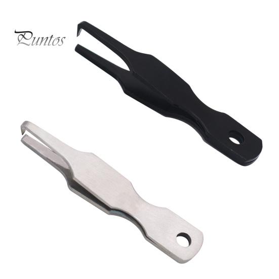 Otwieracz do pierścieni ze stali nierdzewnej z łańcuszkiem koralikowym Przenośne podwójne narzędzia do otwierania pierścieni Akcesoria do wędkowania na świeżym powietrzu