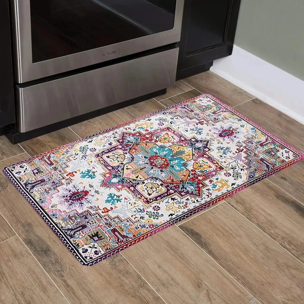 1PC Paw Print Pattern Kitchen Rug Non-Slip Door Mats Pop Design Bathroom Rug Bath Mat Carpet for Home Sink Laundry Decor