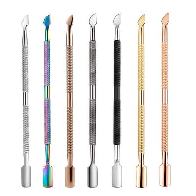 1 Pz Spingicuticole a Doppia Estremità in Acciaio Inossidabile Rimuovi Pelle Morta per Pedicure Manicure Cura delle Unghie Strumento Pulitore