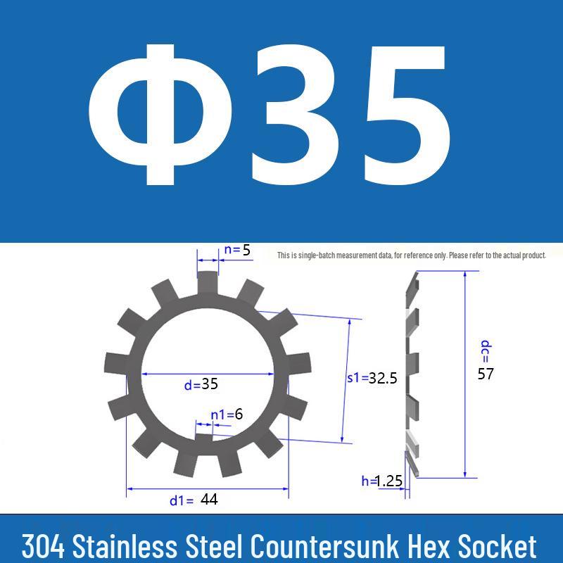 304 Stainless Steel Locking Stop Washer Nut, Round, DIN5406, In Stock