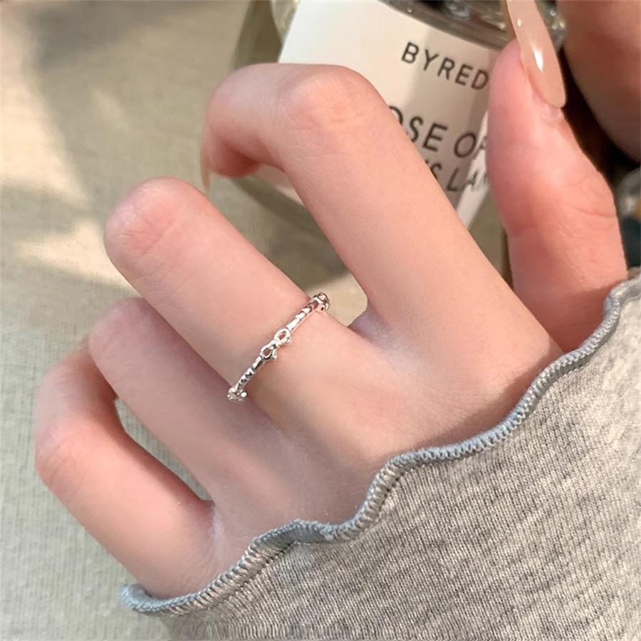 Минималистичное тонкое кольцо-бант Кольцо на указательный палец Простое кольцо Разомкнутое кольцо