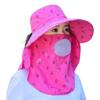Do Farming Work Summer UV Protection Flower Print Bucket Hat Women Sun Hat With Neck Flap