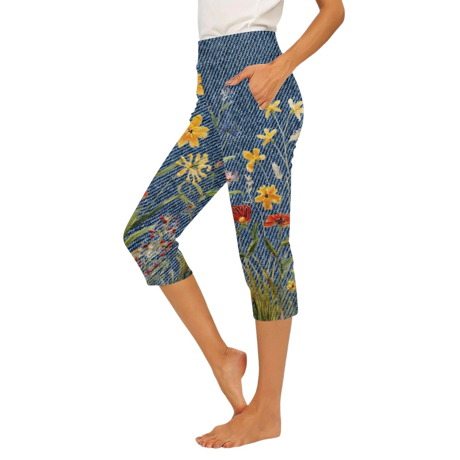 Women s Elastic Waist Casual Pants, Slim Fit with Pockets, Side Split Dress Pants S