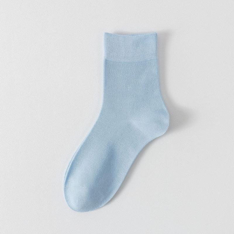 5 Pairs of Female Spring and Summer Mesh Breathable Sweat Absorbing Antibacterial Tube Socks