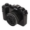 Digitalkamera, Schwarz, 64 MP, 4K, 3-Zoll-IPS-Bildschirm, 18-facher Zoom, Beauty-Filter, Autofokus mit Weitwinkelobjektiv