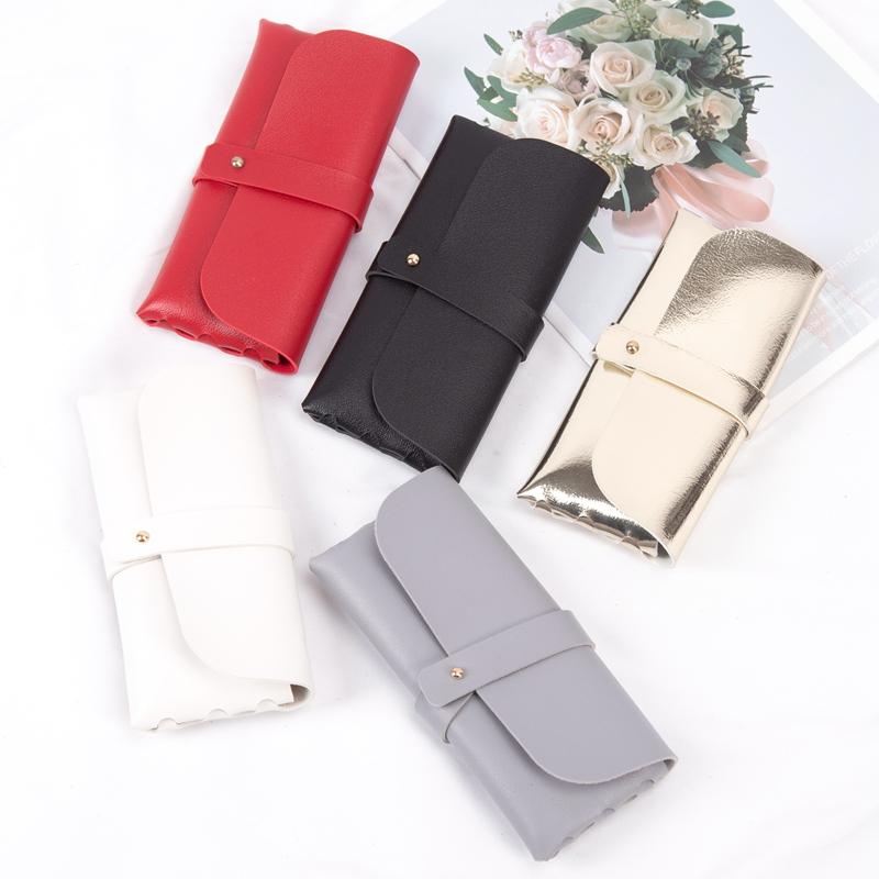 New Soft Pu Leather Thick Glasses Bag Fashion Glasses Protective Case Women Men Portable Sunglasses Boxes Eyewear Accessories