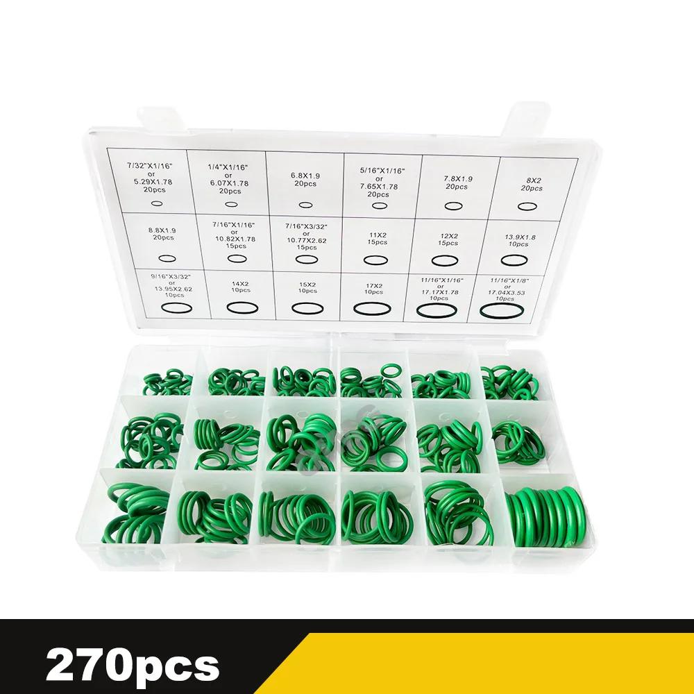 530/270pcs O-ring Set Rubber Gaskets Seal Ring for Car Air Condition Faucet Pressure Plumbing Repair O Ring Washer 18 Sizes