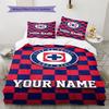 Name Custom Cruz Azul Logo Pattern Bedding Set Quilt Cover Pillowcase Home Decor Gift (1 * duvet cover + 2 * pillowcase, without core)