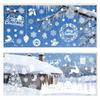 Static Christmas Window Stickers 9 Pieces Removable Winter Window Clings White & Balls Christmas Village Patterns Holiday Decor