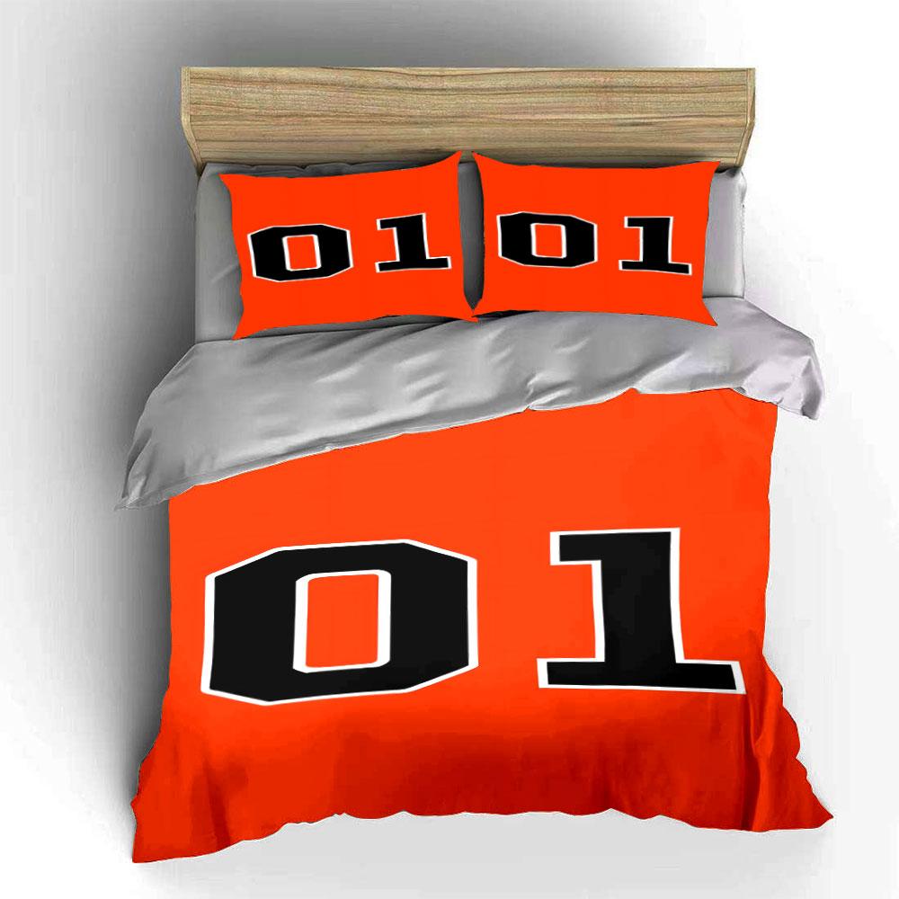 Bold Black Numbers "01". Bedding Sets Duvet Cover Sets Duvet Covers Pillowcases(1*Duvet Cover 2*Pillowcases Without Duvet Insert)