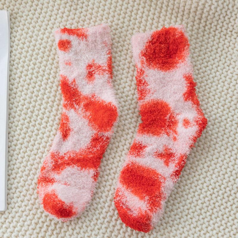 

5/10 пар Удобные Повседневные и Универсальные Осенне-зимние Однотонные Носки из Кораллового Вельвета Утепленные Теплые Напольные Носки-полотенца Унисекс Носки до середины икры 5 Pairs