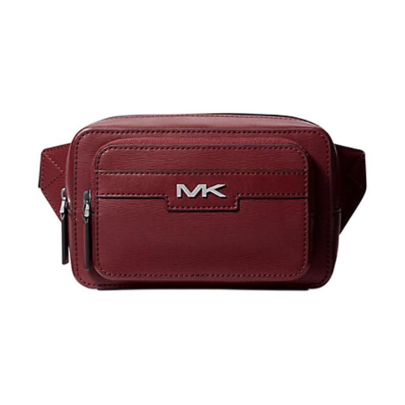 MICHAEL KORS COOPER solid color fashionable and simple commuting polyurethane blended chest bag men s red красный