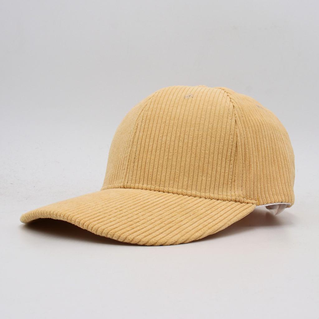 Corduroy Baseball Cap Simple Solid Color Versatile Trendy Warm Strip Peaked Cap Men And Women