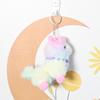 Fluffy Gradient Stuffed Alpaca Keychain Plush Durable Metal Clasp Cute Bag Charm for Daily Wear Accessory