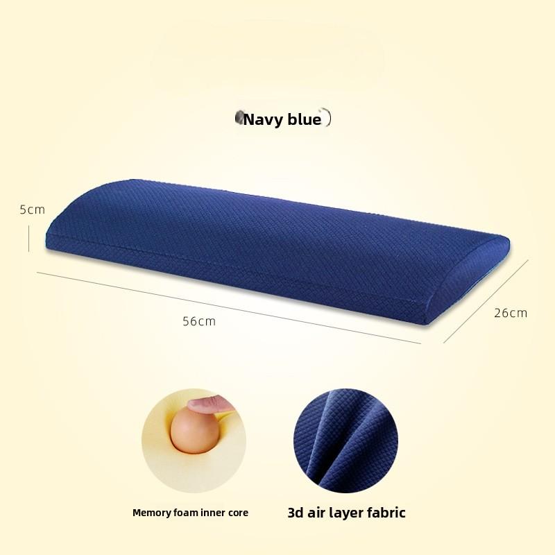 Comfort Bolster Pillow for Back Memory Foam Cotton Cover Lumbar Support Pillow for Semi Roll Pillow