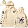 Jednoczęściowa bluza z kapturem męska damska japońska anime Luffy Roronoa Zoro Sanji Unisex Harajuku moda swobodna bluza