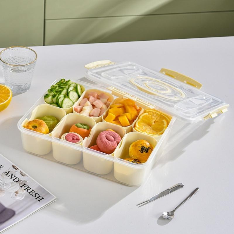 Leakproof Stackable Kitchen Containers Sturdy Plastic for Refrigerator and Freezer Use