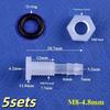 5 Sets M5-M16 Thread To 3-12Mm Aquarium Water Tank Inlet Outlet Joint Irrigation Hose Connectors Pp Straight Bulkhead Connector