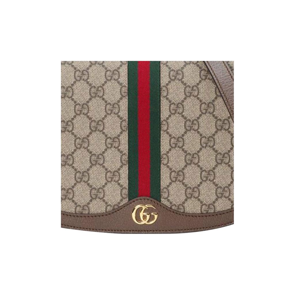 Gucci Ophidia Pasek z Logo Płótno i Skóra Torba Saddle Bag Damska Torba na Ramię 601044-96IWB-8745