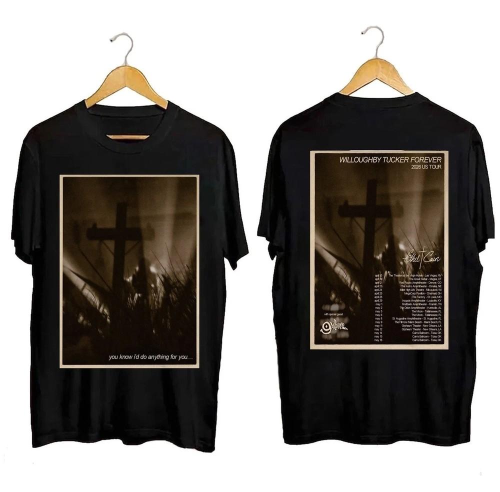 

Willoughby Tucker Forever 2026 US Tour Cross Poster Graphic T shirt 2XL