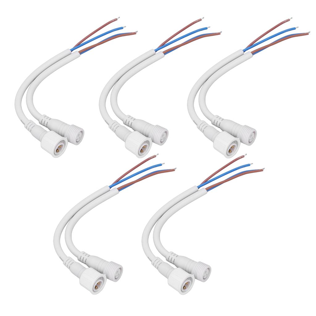5 Sets 2 Pin Electrical Connector Waterproof Male and Female Plug Quick Connect Plug Cable Kit