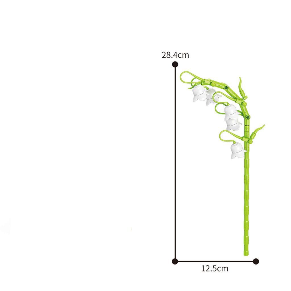 13 Styles Pretty Flower Building Blocks Rose Valentine's Lavender Peach Lily Of The Valley Tulip Bricks DIY Home Ornaments