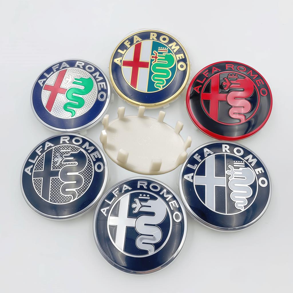 4pcs 60MM 10pin GTAM Car Emblems Wheel Center Covers Hub Cap Stickers for Alfa Romeo 166 159 Giulia Giulietta Mito Stelvio GT