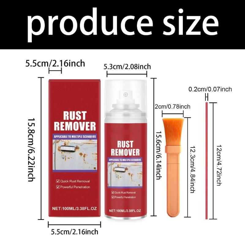 100ml Rostentferner Entrostungssprüher Multifunktions-Automobil-Rostentfernungssprüher Universelle Auto-Wartung Rostschutzmittel