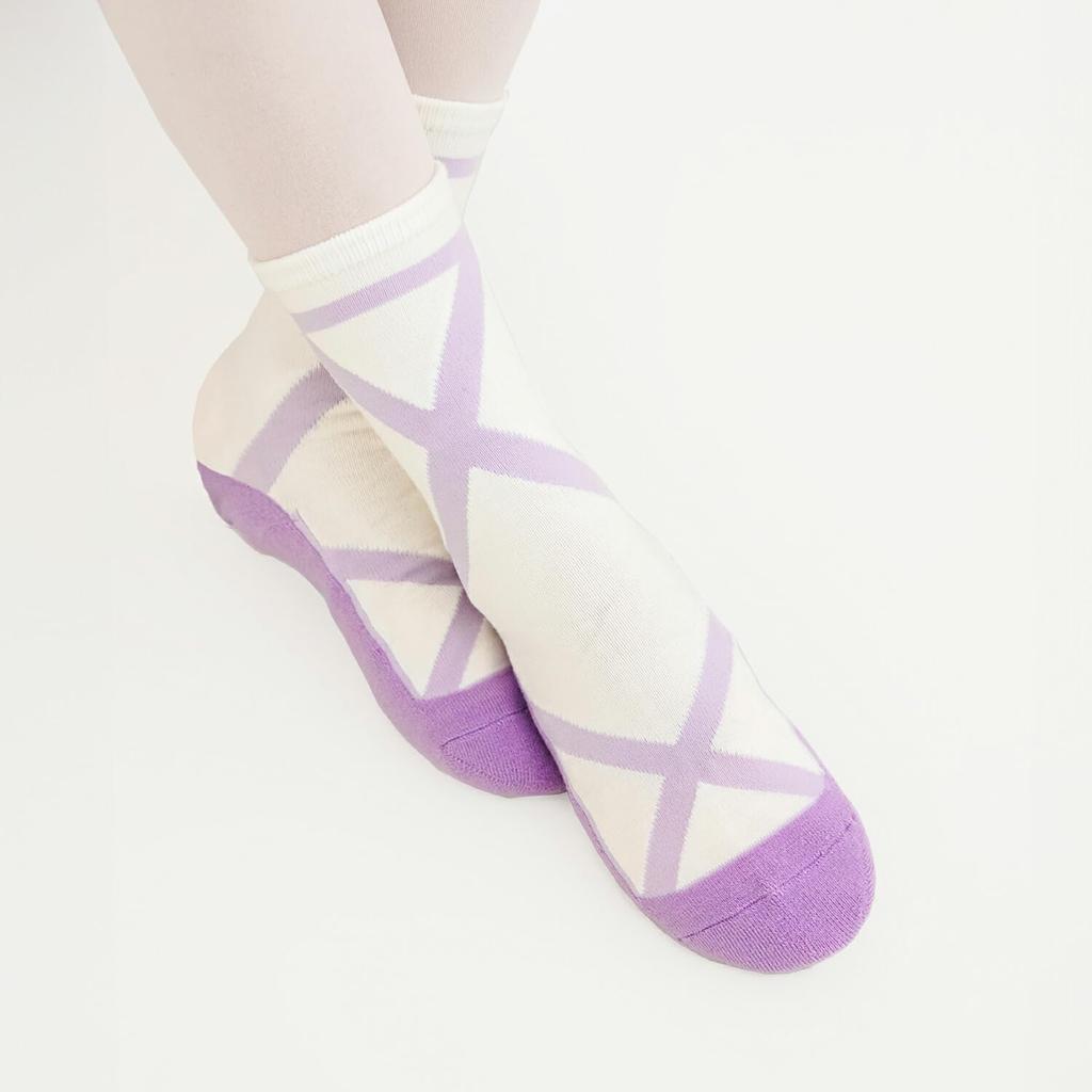 Wyprodukowane w Japonii Pokrowce na buty baletowe Oversocks Rozmiar Mały E-Ballerina (z wykończeniem antypoślizgowym) Lawenda,