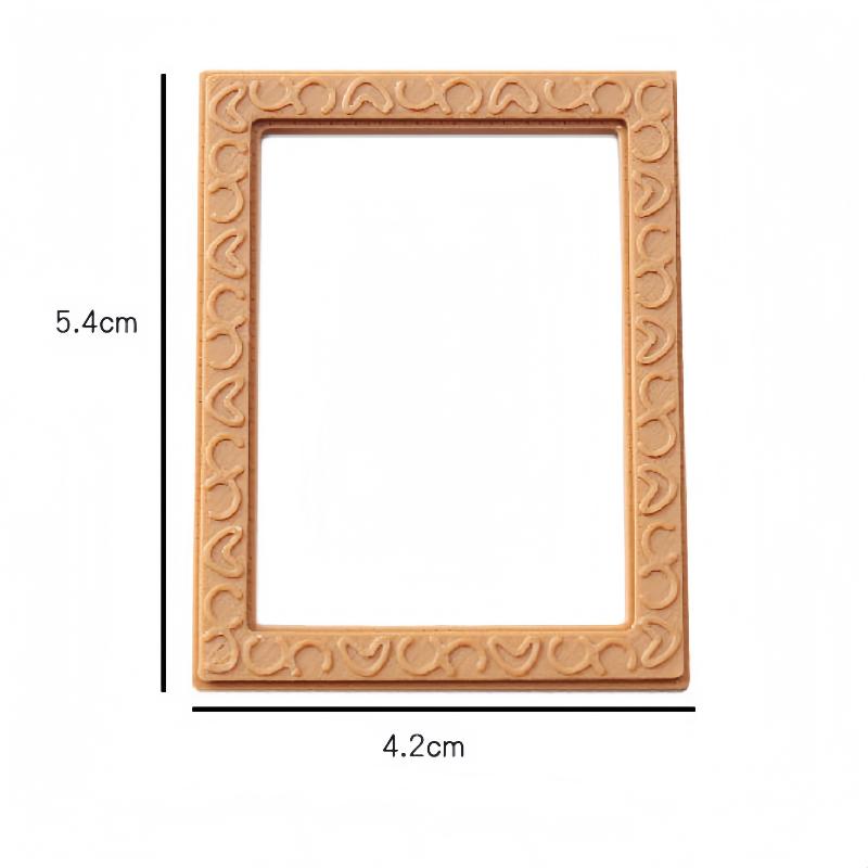 5Pcs Doll House Decoration Resin Photo Frame Simulation Furniture Model Toy 1/12 Dollhouse Miniature Accessories For Children