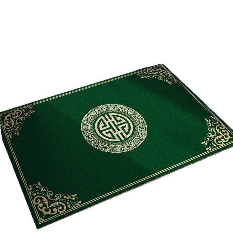 Green Door Floor Mat Entering The Door Silk Ring Foot Pad Non-Slip And Dirt-Resistant Door Mat Thickened Carpet Can Be Cut And Thickened