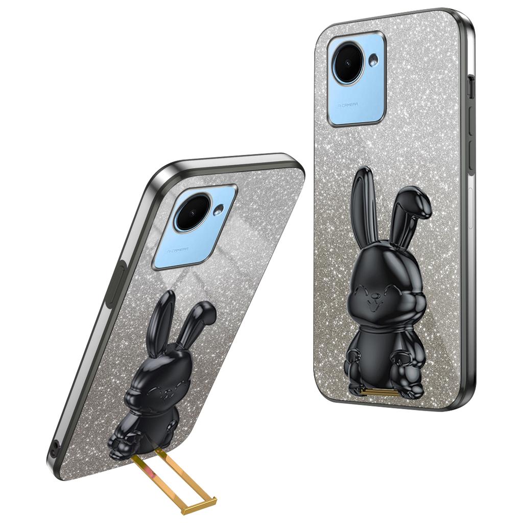 For Realme C30s 4G/C30 4G Phone Protective Case Cartoon Rabbit Cover with Kickstand