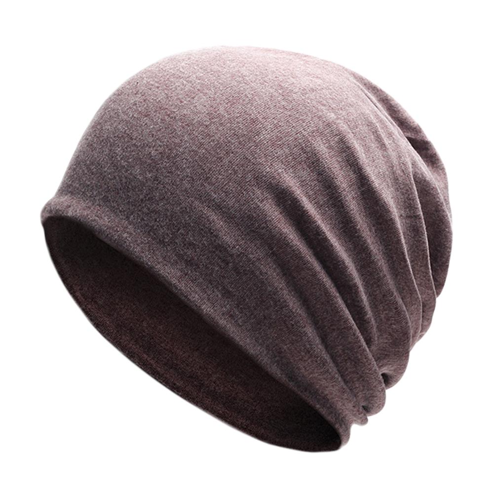 Unisex Stylish Knitted Cotton Cap Solid Color Warm Beanie Prevent Cold Wind Hat for Winter Autumn