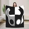 Warm Flannel Throw Blanket for Kids  Airplane Hollow Knight Void Masked Wanderer Design  Perfect for Travel Bed Couch