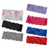 Wide Floral Lace Headband for Women and Girl, Soft Fabric Elastic Hair Band for Makeup Prep, Daily Styling, Casual Outfit Decoration