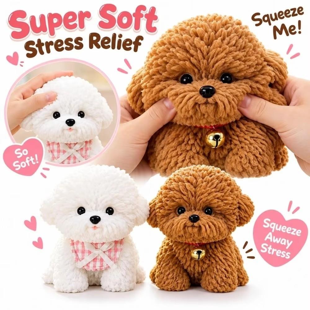 Slow Rebound Dog Squishy Toy Silicone Dog Toy Squeezable Ornament Car Dashboard Decor Dashboard