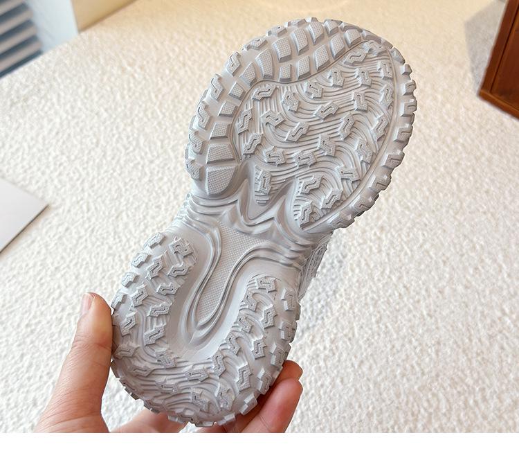 Silberne Prinzessin Schleifenschuhe - Geschlossene Strasskristall-Abendschuhe für Mädchen mit weicher Sohle und hohen Absätzen