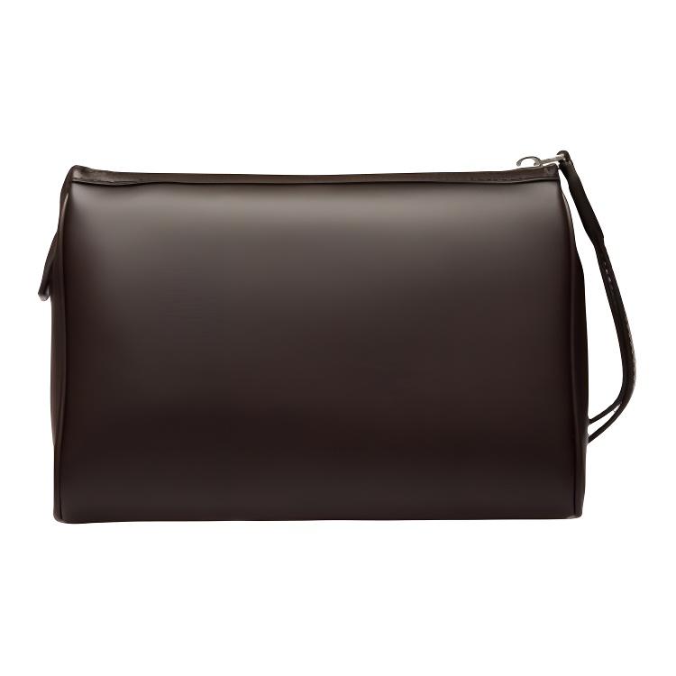 Bally Color Block Letter Logo Leather Clutch Men Clutch Ebony Red White 6310596