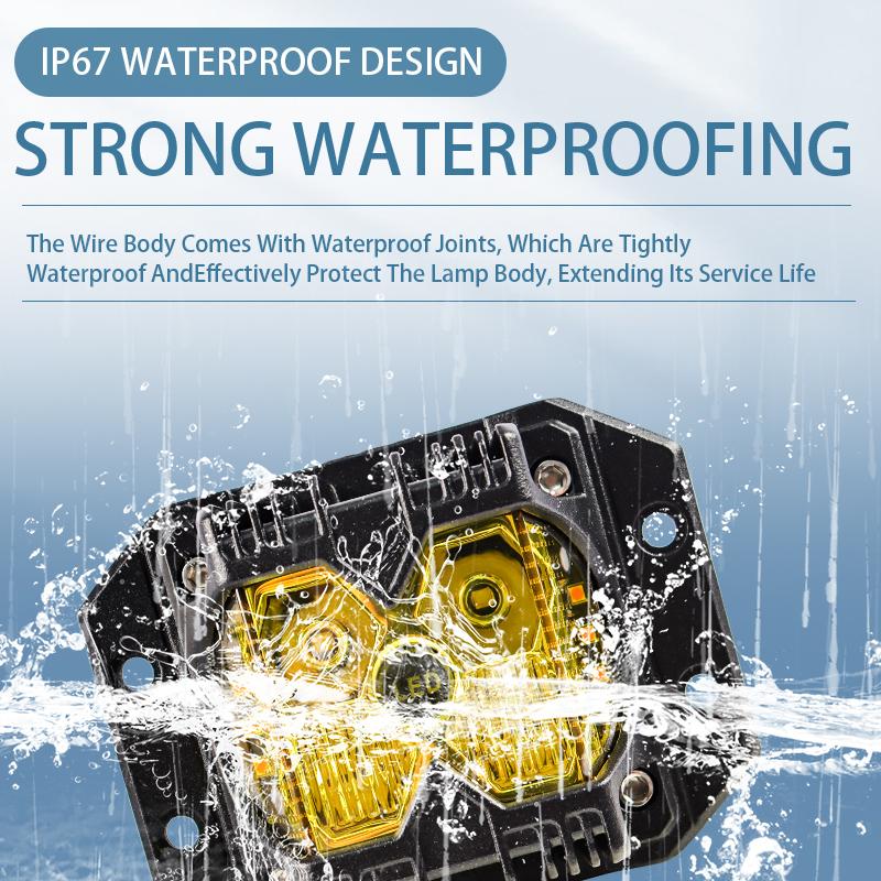 40W Driving Lamps Amber Strobe Off Road Lights Zapuštěné LED pracovní světlo pro -Jeep-Wrangler Truck Tacoma ATV UTV