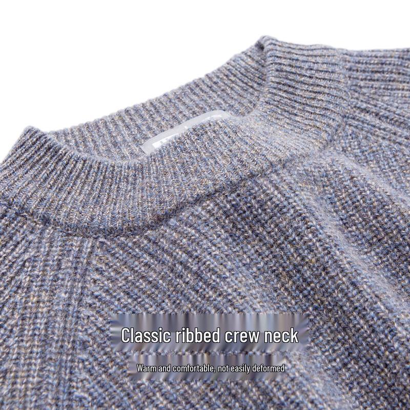 Hodo Men's 100% Merino Wool Heavyweight Crew Neck Sweater