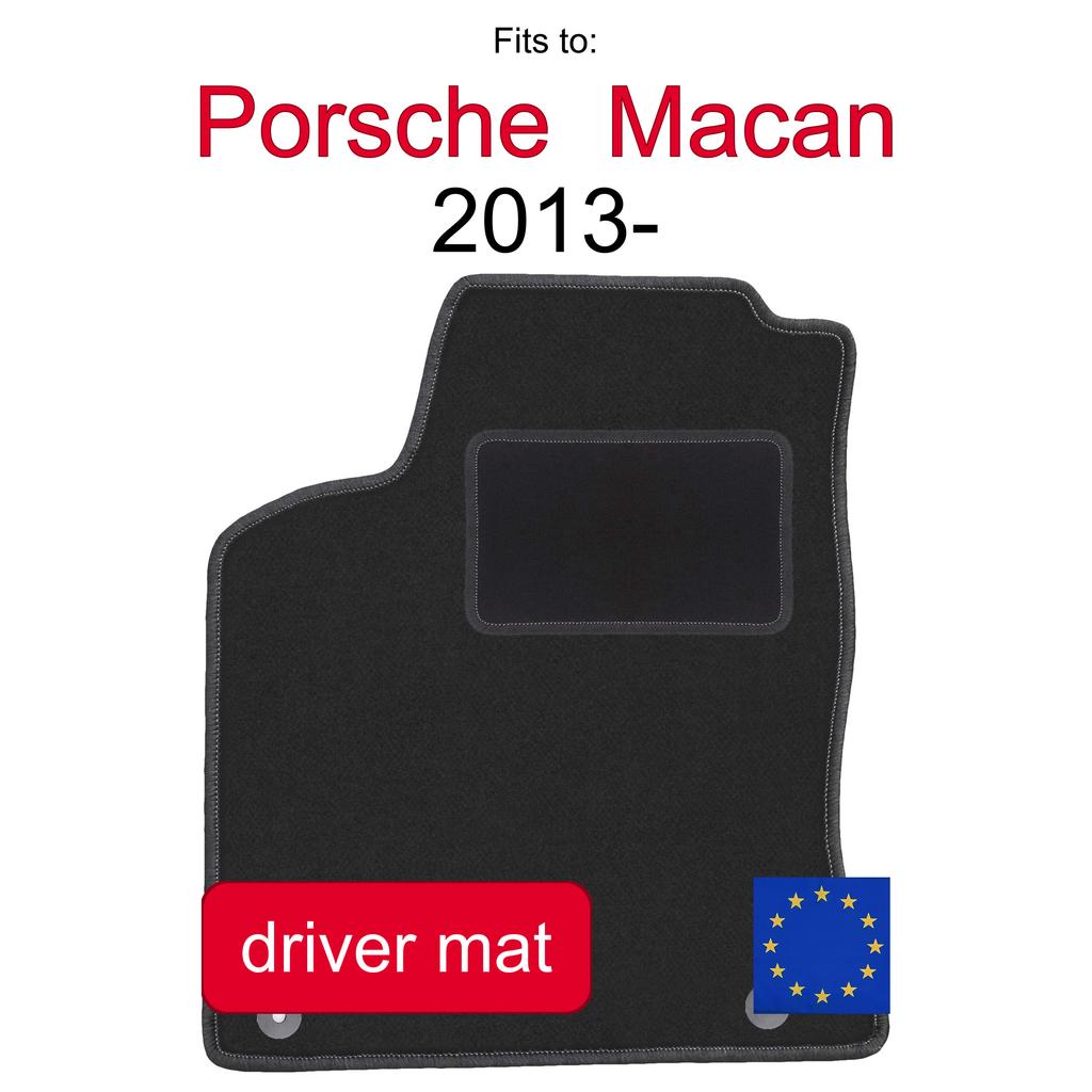 Velour Driver Floor Mat For Porsche Macan Suv (2013-)
