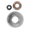 32T Bicycle Sprocket with 4 Holes for 410 Chain Steel Bike Modified Sprocket Flywheel Adapter Connector Kit