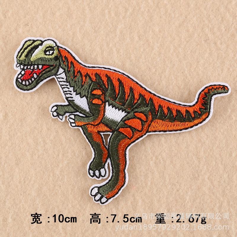 12 Stück Dinosaurier-Aufnäher für Kleidung Bügeln Gestickter Aufnäher Applikation Aufbügler Zubehör
